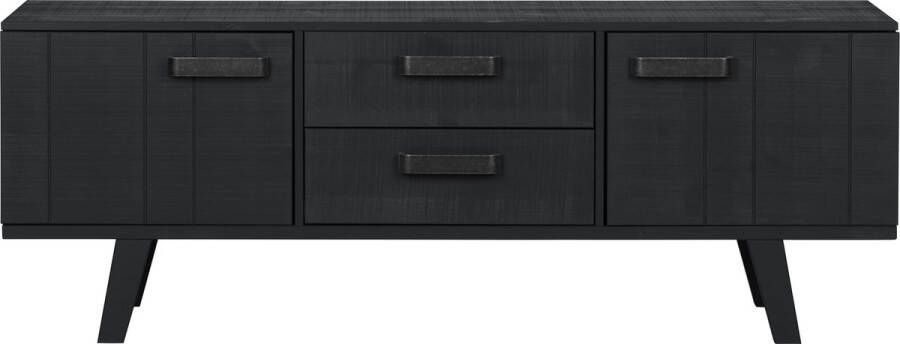 BePureHome Watch Tv Meubel Grenen Bezaagd Mat Zwart 55x150x44