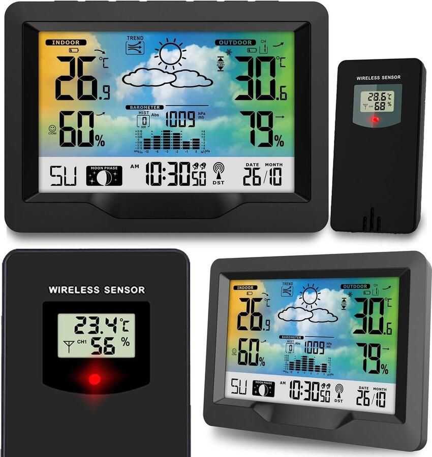 Berdsen Weerstation met display BD-901 zwart
