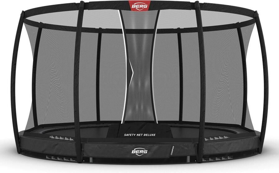 BERG Champion InGround Trampoline 430 cm Rond Met AirFlow Pro Twinspring Inclusief Veiligheidsnet XL Grijs
