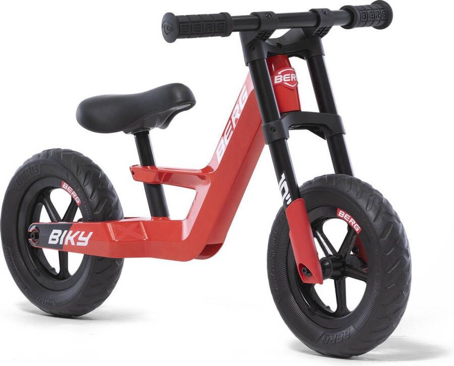 BERG Biky Mini Red Loopfiets 10 inch Lichtgewicht frame van magnesium 2 tot 5 jaar Rood