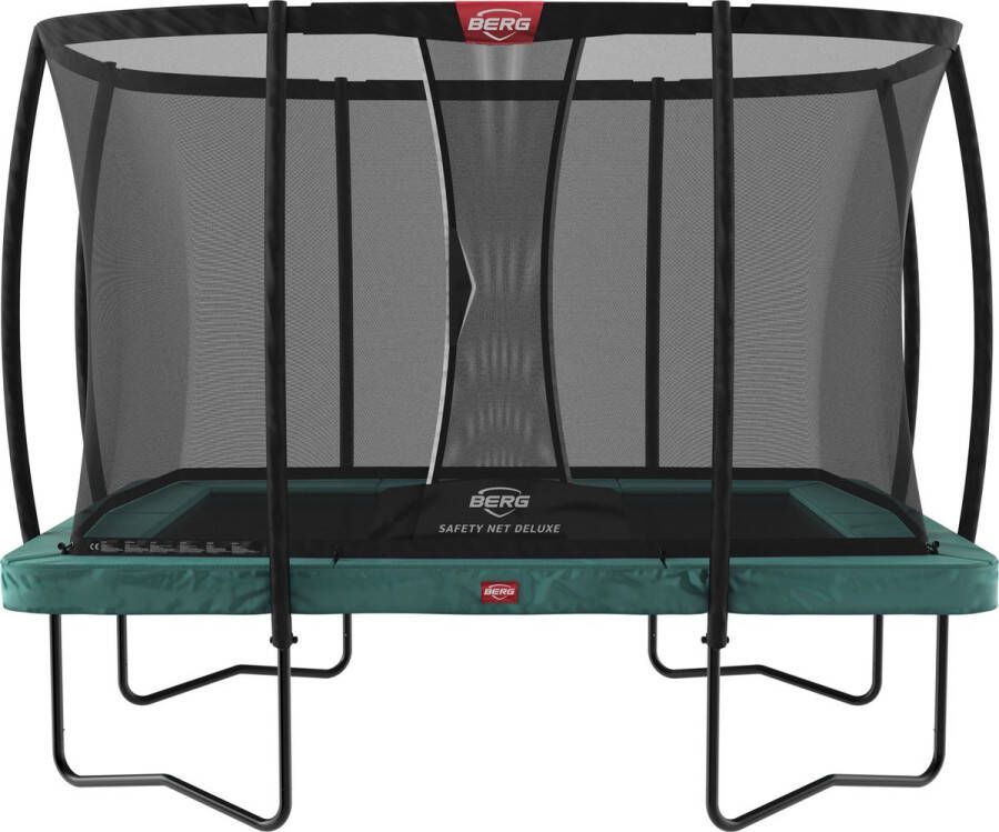 BERG Trampoline Ultim Champion met Veiligheidsnet Safetynet Deluxe 330 x 220 cm Groen met AirFlow PRO Springmat