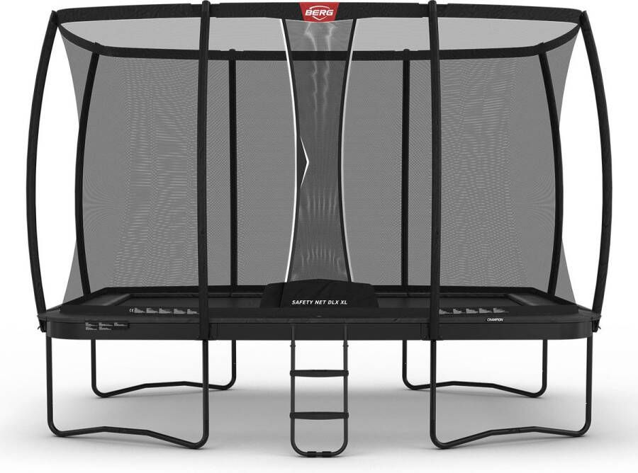 BERG Trampoline Ultim Champion met Veiligheidsnet Safetynet Deluxe XL 500 x 300 cm Grijs met Airflow PRO Springmat