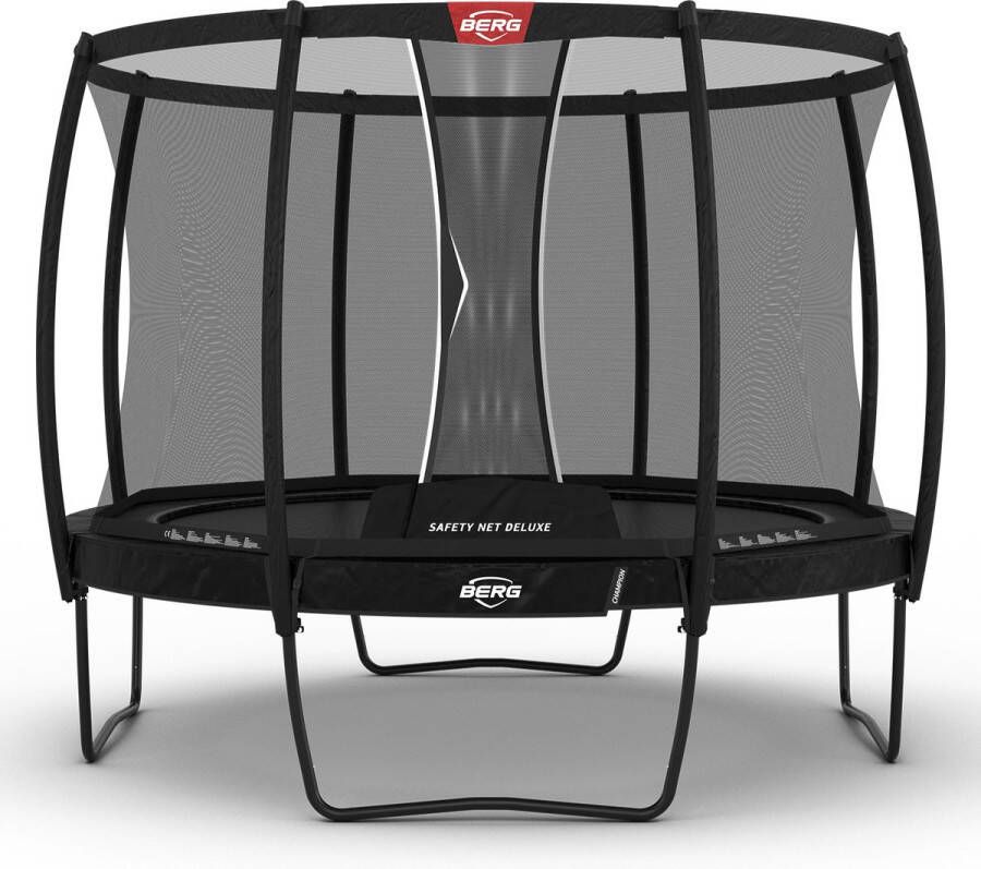 BERG Champion Regular Trampoline Rond Zwart 330 cm AirFlow TwinSpring incl. veiligheidsnet deluxe