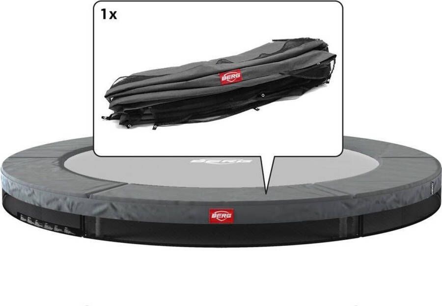 BERG Trampoline Beschermrand Favorit InGround 200 cm Grijs