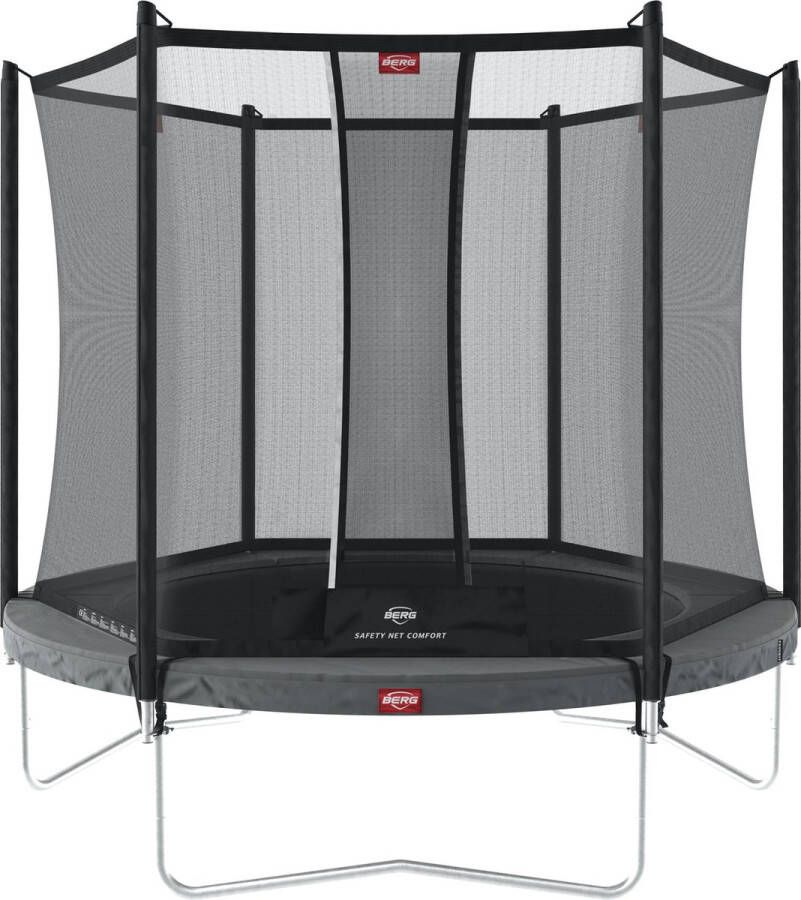 BERG Favorit Regular op poten Trampoline 330 cm Rond Grijs Gold Solospring Inclusief Veiligheidsnet