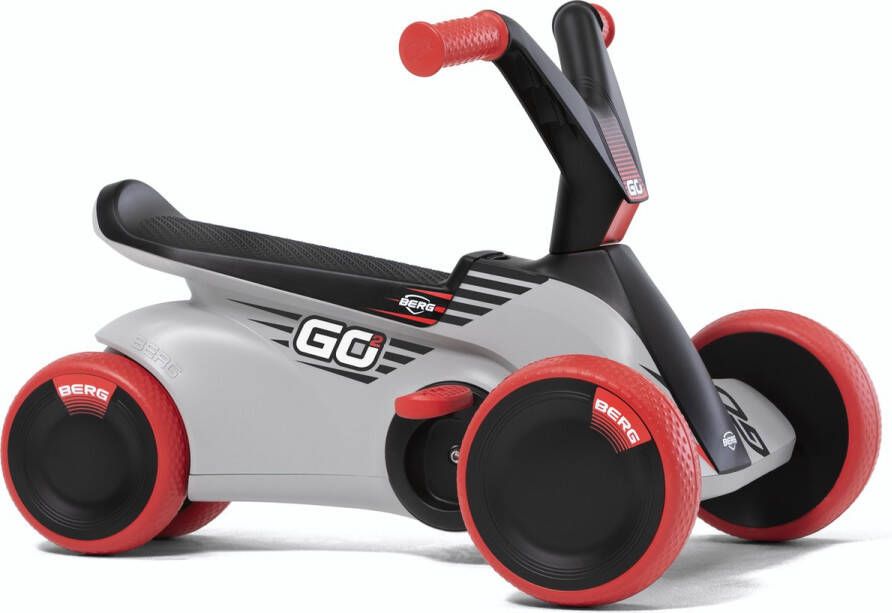 BERG GO² SparX Loopauto 10 tot 30 Maanden Uitklapbare pedalen Grijs Rood