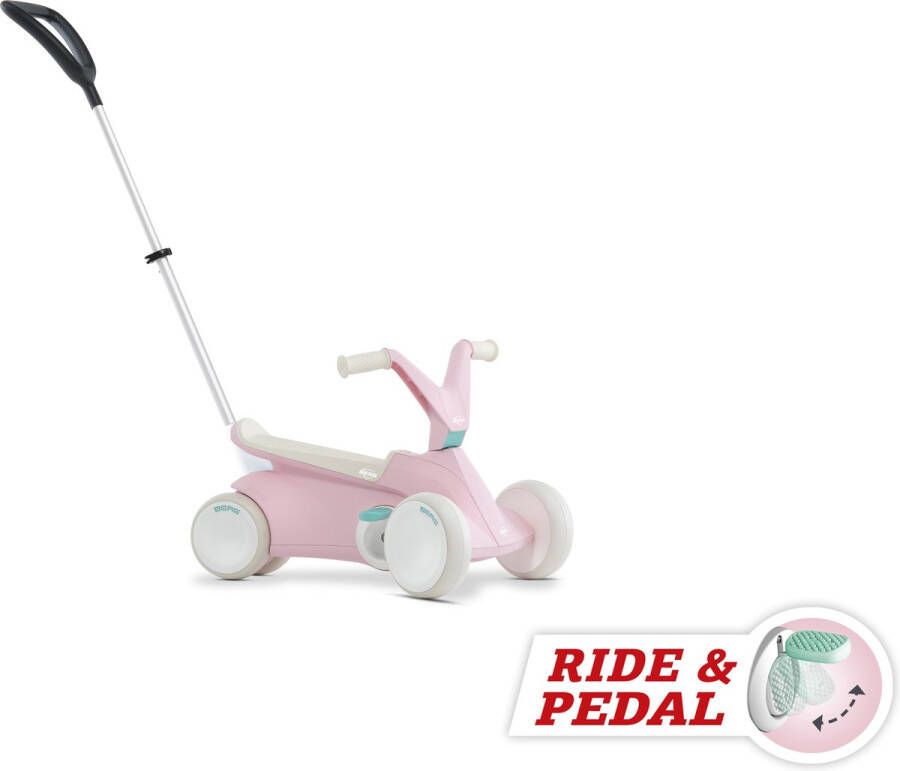 BERG GO2 Loopauto Roze incl. duwstang Voor Kinderen Van 10 tot 30 Maanden