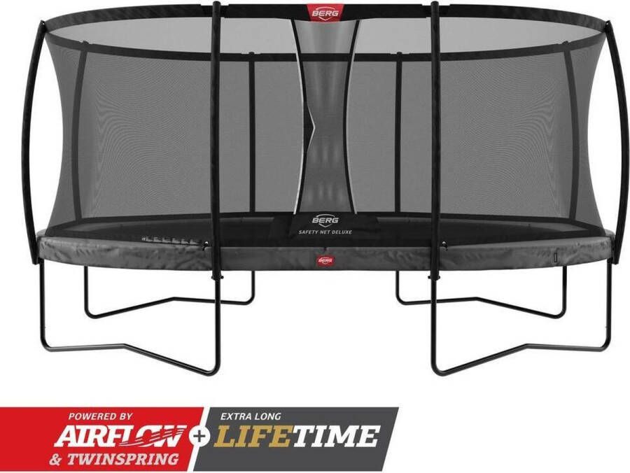 BERG Grand Champion Regular 520 Grijs + Safety Net Deluxe