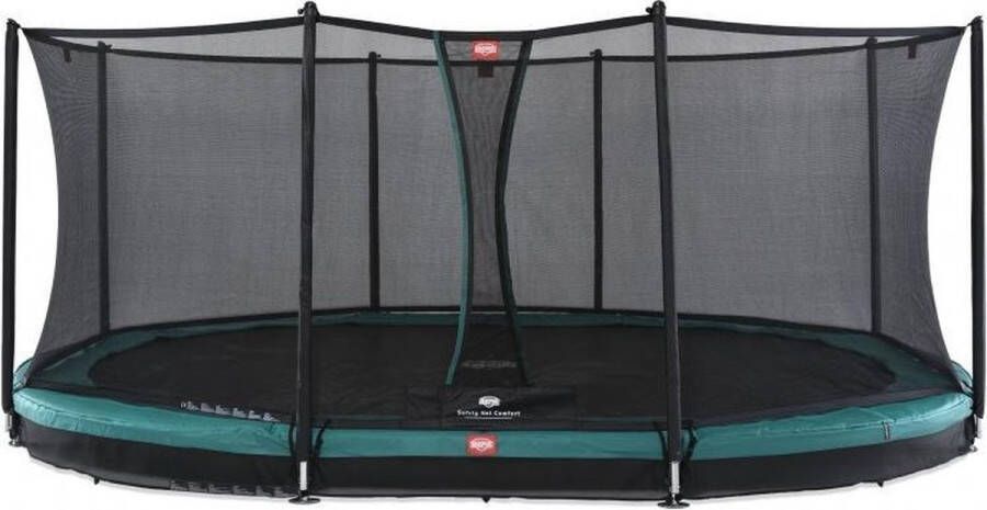 BERG Grand Favorit InGround Trampoline 520 cm Ovaal Groen Gold Solospring Inclusief Veiligheidsnet