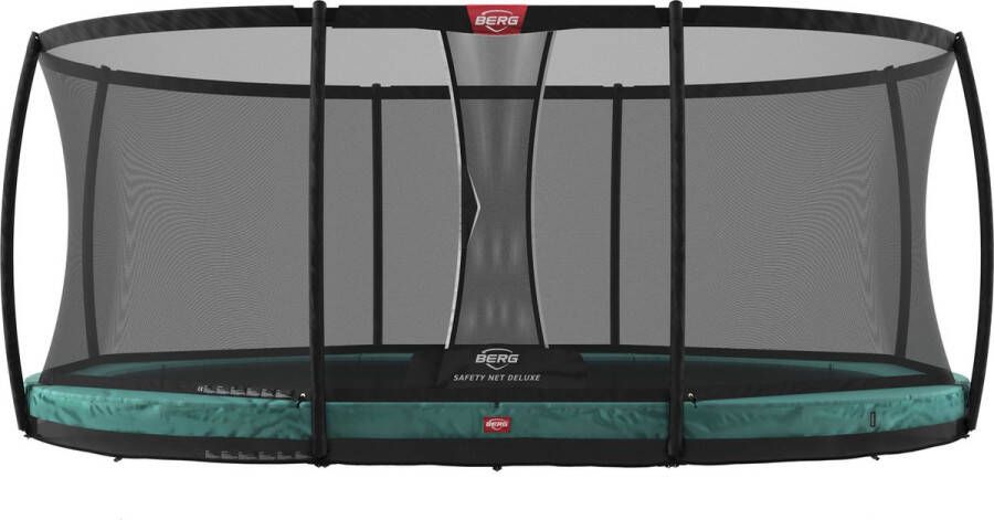 BERG InGround Champion Trampoline Ovaal Groen 470 cm incl. veiligheidsnet deluxe