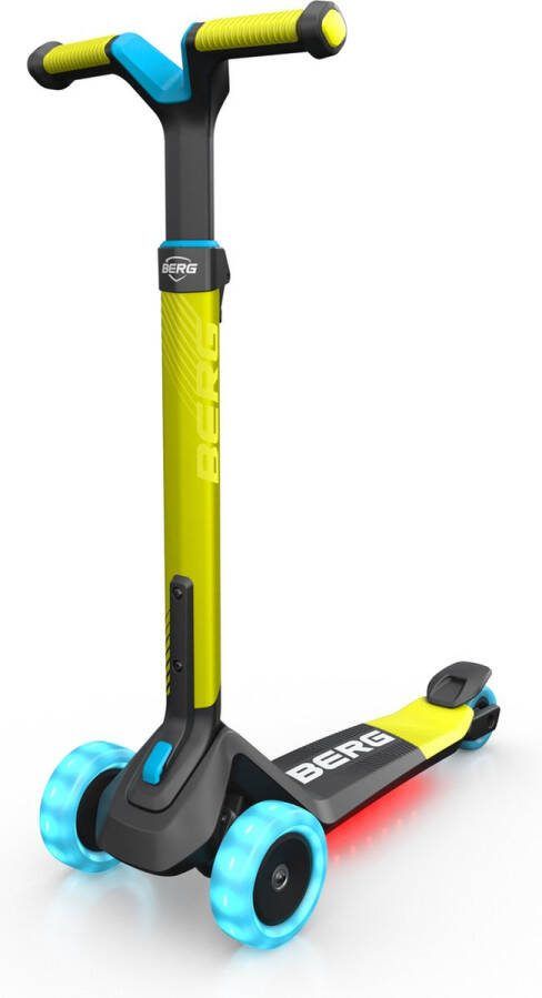 BERG Nexo Step Kinderstep Opvouwbaar In hoogte verstelbaar Incl. LED-deck + LED wielen 2 tot 12 jaar Lime