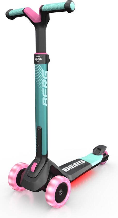 BERG Nexo Step Kinderstep Opvouwbaar In hoogte verstelbaar Incl. LED-deck + LED wielen 2 tot 12 jaar Mint