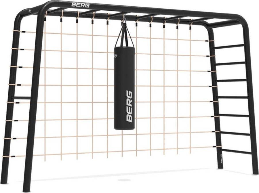 BERG PlayBase Large TL 3-in-1 Speeltoestel Rekstok en Ladder Klimnet L Bokszak
