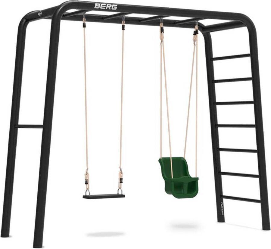 BERG PlayBase Medium TL 3-in-1 Speeltoestel Rekstok en Ladder Babyschommel Rubberen Schommel