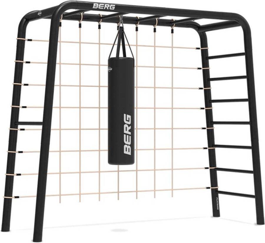 BERG PlayBase Medium TL 3-in-1 Speeltoestel Rekstok en Ladder Klimnet M Bokszak