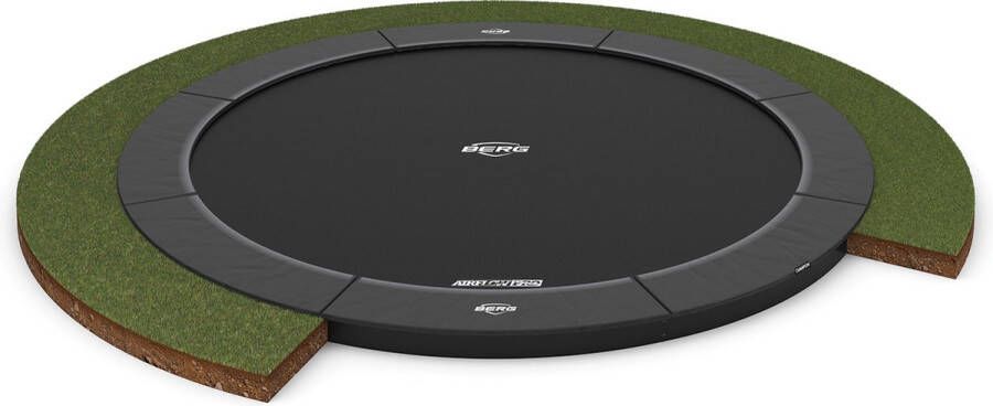 BERG SPORTS Champion Flatground Trampoline 330 cm Rond Met AirFlow Pro TwinSpring Grijs