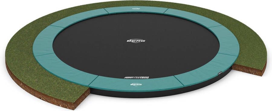 BERG SPORTS Champion Flatground Trampoline 330 cm Rond Met AirFlow Pro TwinSpring Groen