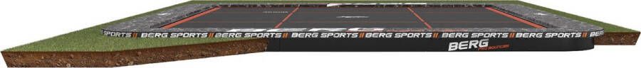 BERG SPORTS Trampoline Ultim Pro Bouncer FlatGround 500 x 500 cm Airflow PRO Springmat Twinspring PRO