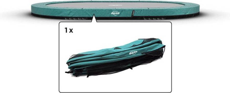 BERG Trampoline Beschermrand Grand Champion InGround 470 x 310 cm Groen