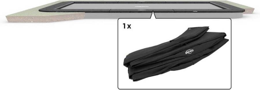 BERG Trampoline Beschermrand Ultim Champion FlatGround 500 x 300 cm Grijs