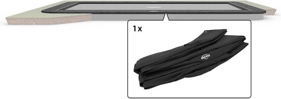 BERG Trampoline Beschermrand Ultim Elite FlatGround 500 x 300 cm Grijs