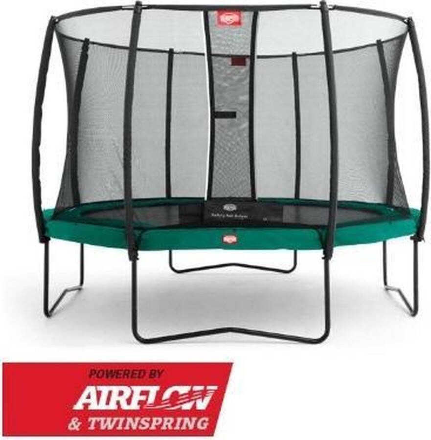 BERG Trampoline Champion Green 380 + Safety Net Deluxe