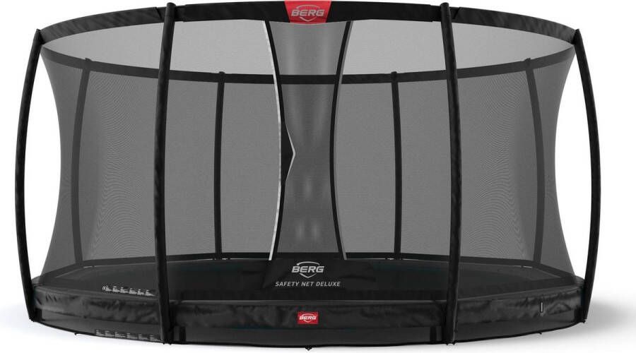 BERG Trampoline Champion Inground 330 Black Limited Edition + Safetynet Deluxe met Airflow zwart