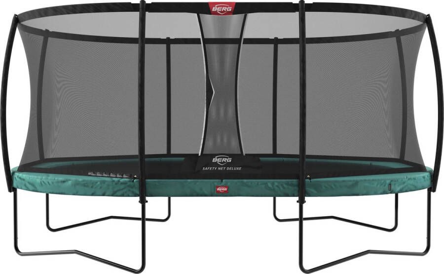 BERG Trampoline Grand Champion met Veiligheidsnet Safetynet Deluxe Regular 350 x 250 cm Groen