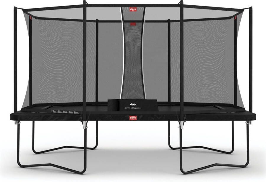 BERG Trampoline Rechthoekig Favorit Regular Zwart 410 cm met veiligheidsnet