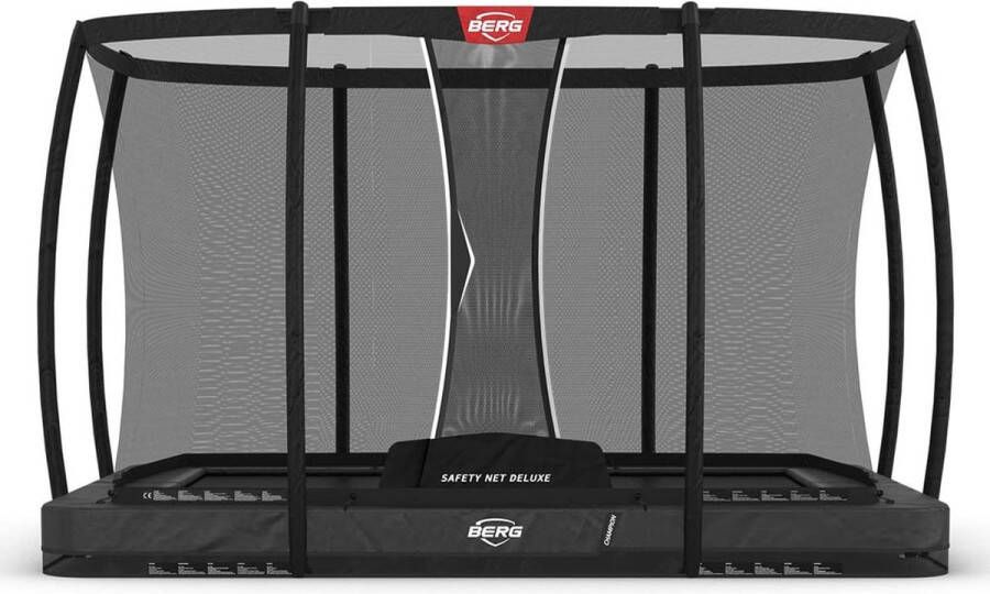 BERG Trampoline Ultim Champion met Veiligheidsnet Safetynet Deluxe InGround 330 x 220 cm Grijs