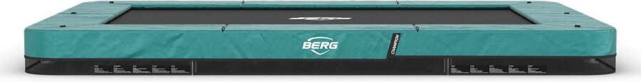 BERG Ultim Champion InGround Trampoline 330 cm Rechthoekig Met AirFlow Pro Twinsping Groen