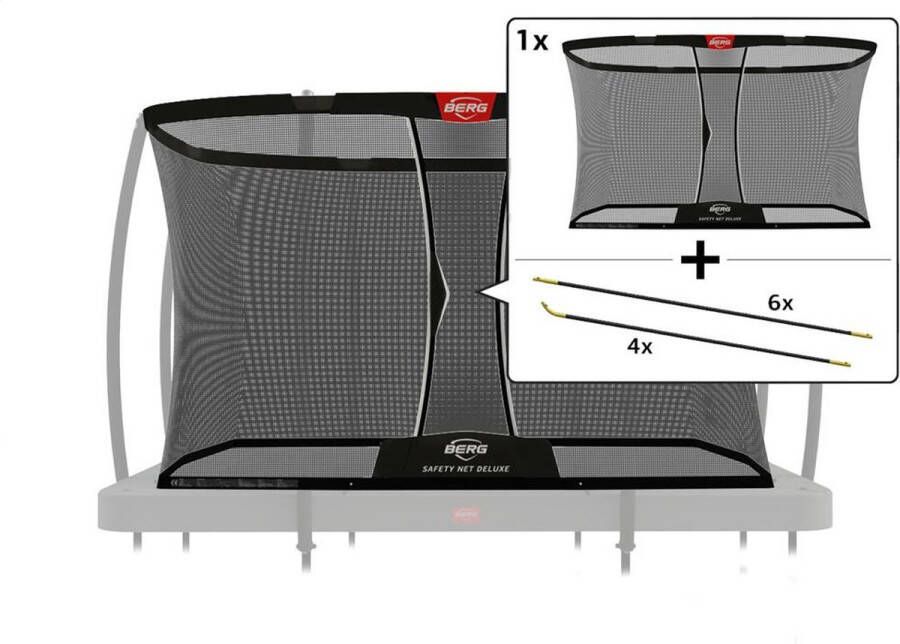 BERG Veiligheidsnet Ultim Safety Net Deluxe Los Net 330 x 220 cm met Hoepelset