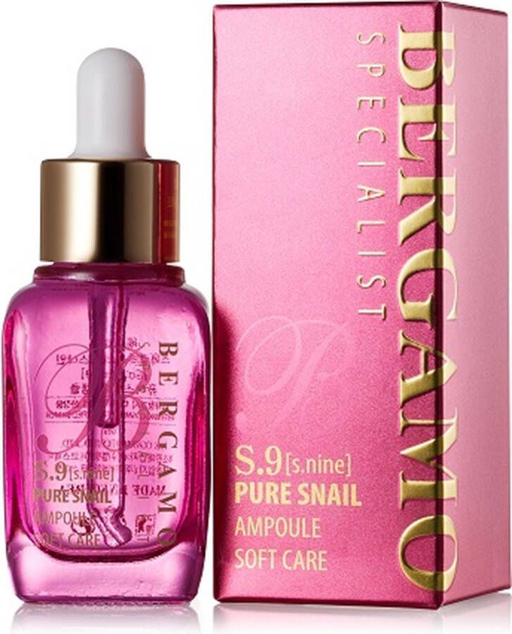 BERGAMO Specialist S.9 Pure Snail Soft Care Ampoule Face Serum From Snail Slime