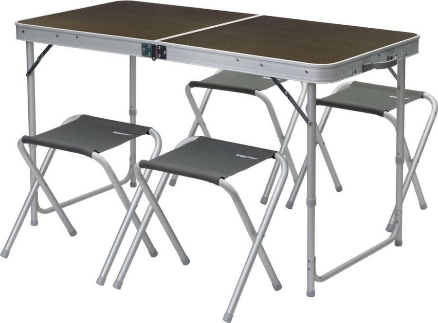 Berger Solo picknicktafel + 4 krukjes 60 x 120 cm