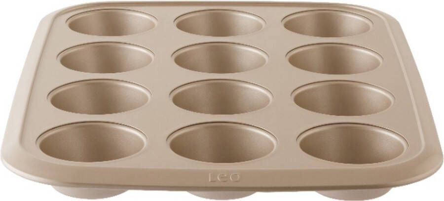 BergHOFF Balance Cupcakevorm Muffinvorm 12 Stuks Carbonstaal Non-Stick 8 cm Leo Line