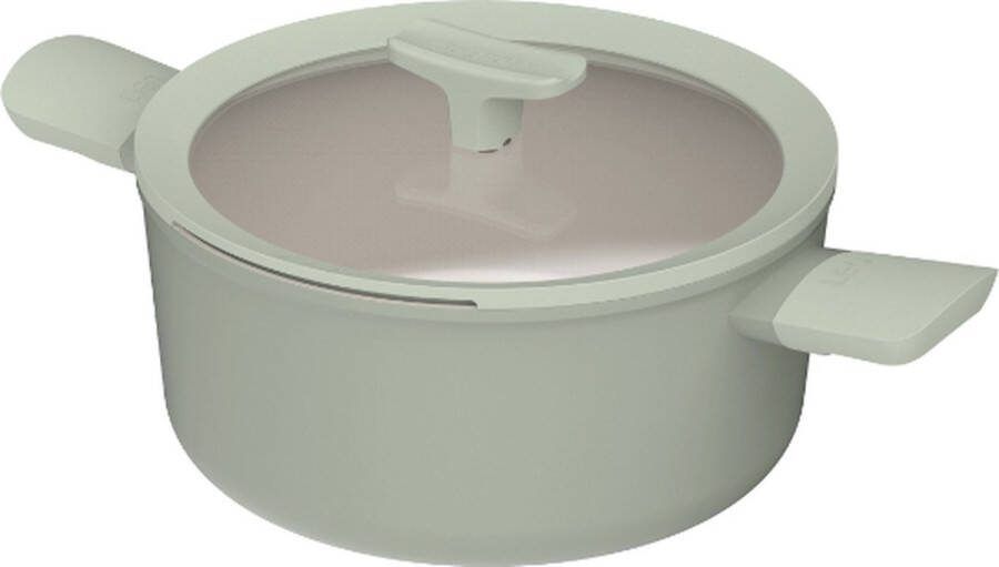 BergHOFF Balance Kookpan Laag Non Stick 24 cm 4.4 L Sage Gerecycled Aluminium Leo Line