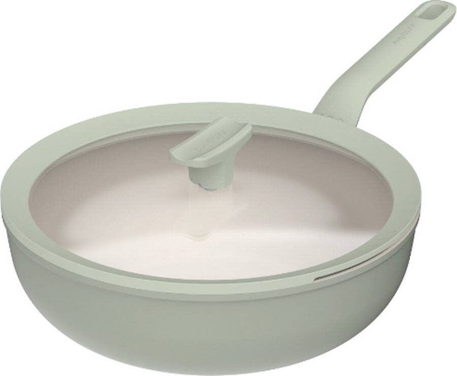 BergHOFF Balance Wokpan met Deksel 28 cm 4.2 L Sage Gerecycled Aluminium Leo Line