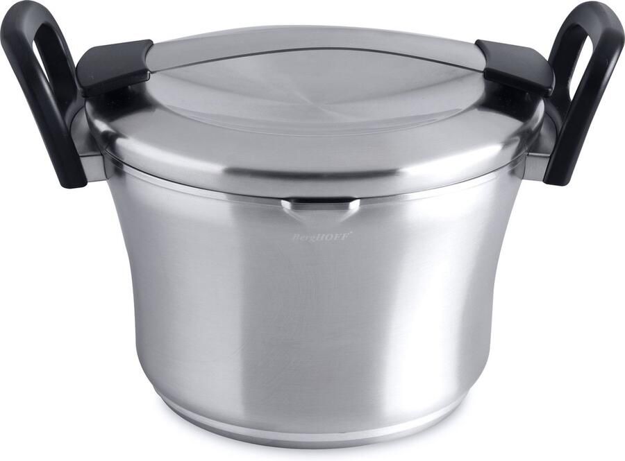 BergHOFF Essentials Kookpot met deksel zwart 16 cm Grijs PFAS-vrij
