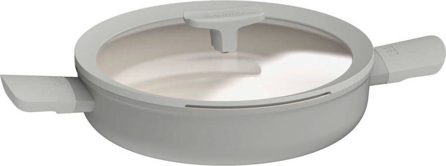BergHOFF LEO Sauteerpan antikleef met dubbele handgreep en deksel Balance Moonmist Ø 26cm Grijs PFAS-vrij