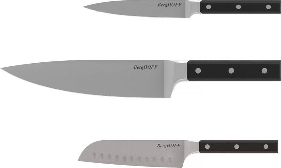 BergHOFF DiNA 3-delige messenset Gene Zwart