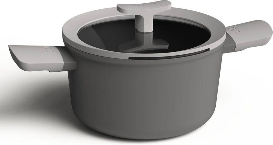 BergHOFF Essentials Kookpot Met Deksel Shadow 20 Cm Grijs PFAS-vrij