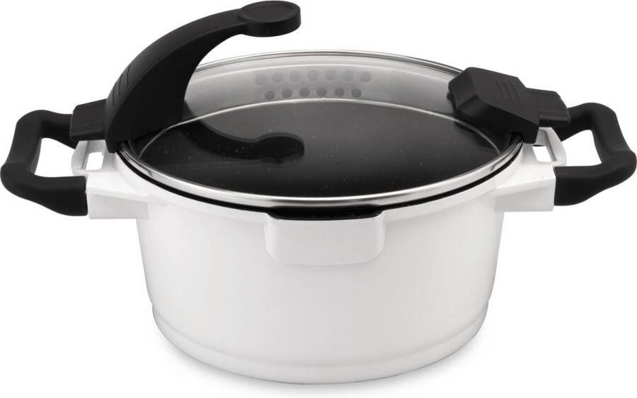 BergHOFF Essentials Kookpot Met Deksel Wit 16 Cm Wit PFAS-vrij