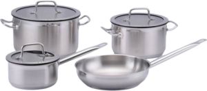 BergHOFF Essentials Hotel Kookpannenset 4 Delig Rvs Downdraft