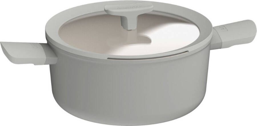 BergHOFF Kookpot antikleef 24cm Kookpan met deksel 4 4L Recycled Balance MM Leo