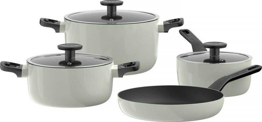 BergHOFF LEO 7-delige kookpottenset antikleef Glints Sage Vert PFAS-vrij
