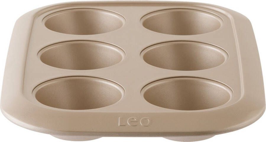 BergHOFF Balance Cupcakevorm Muffinvorm 6 Stuks Carbonstaal Non-Stick 6.5 cm Leo Line