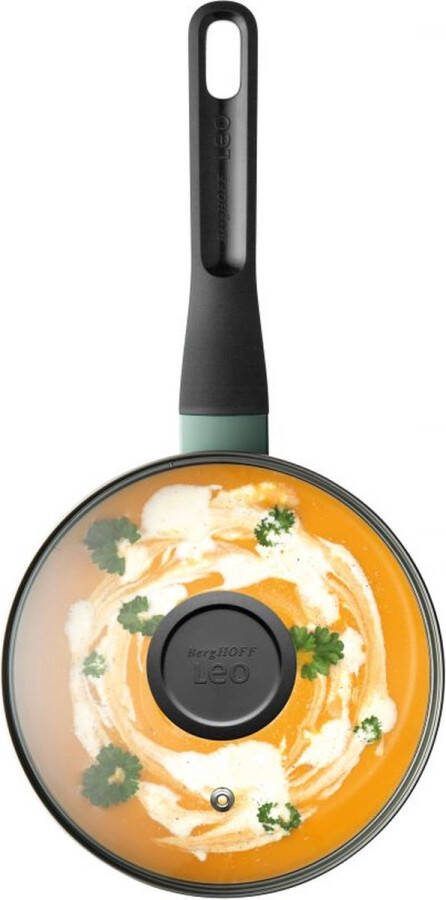 BergHOFF LEO Sauspan antikleef met deksel Sage Ø 18cm Groen PFAS-vrij