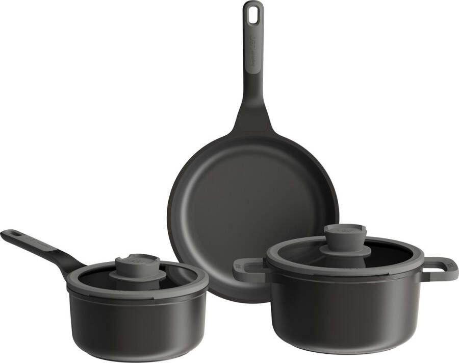 BergHOFF 5 Delige Kookpottenset Stone+ | Potten&Pannen | Keuken&Koken Keukengerei | 5413821376790