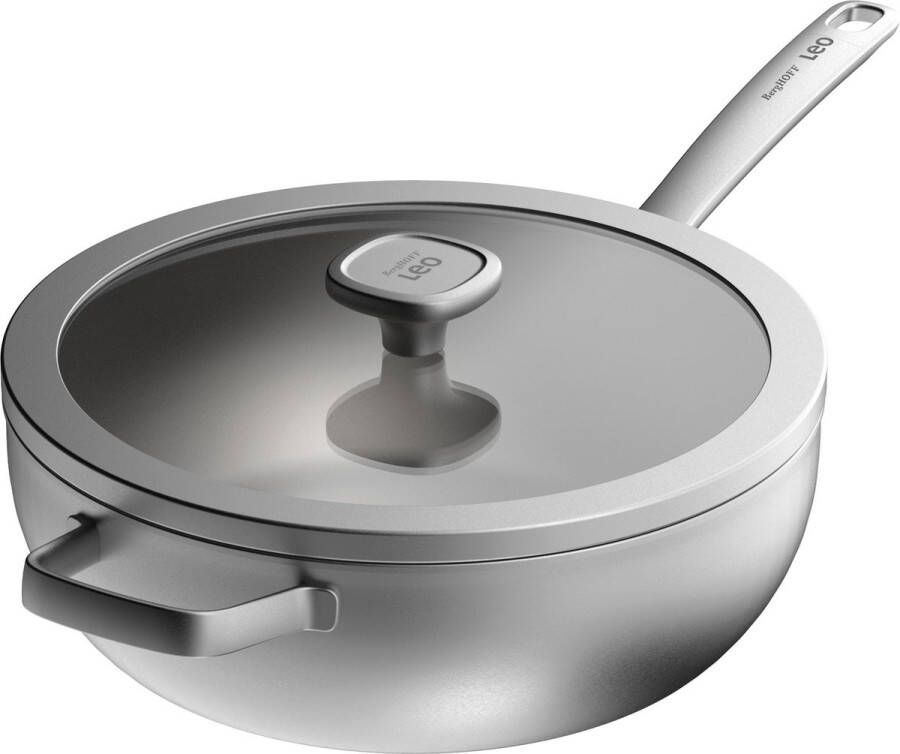 BergHOFF Leo Recycled Wok + Deksel RVS 28 cm | Potten&Pannen | Keuken&Koken Keukengerei | 5413821365602