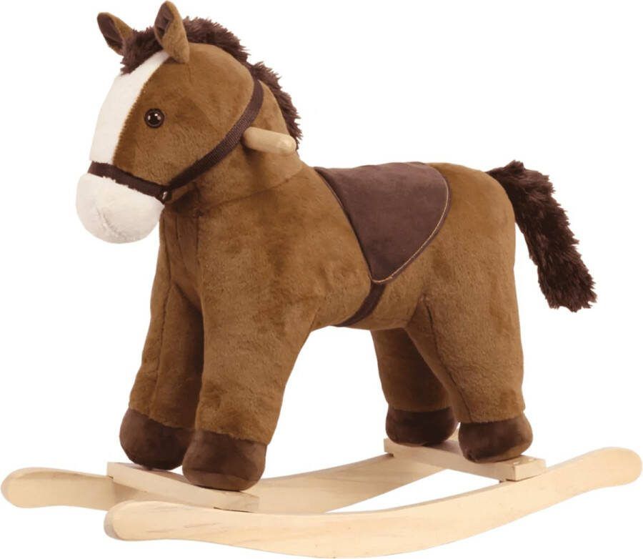 BergHOFF TOYS BergHOFF Hobbelpaard 1 tot 3 jaar Zithoogte 35 cm Paardengeluiden Bruin